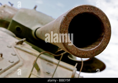 Le canon de char français dans la région de Dien Bien Phu Banque D'Images