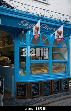 Pasty shop dans la High Street, St Ives, Cornwall, UK Banque D'Images