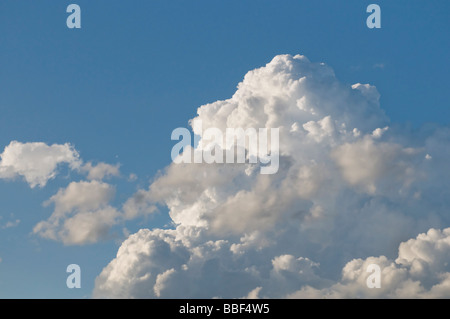 Cumulus Congestus nuages contre un ciel bleu.Oklahoma, États-Unis. Banque D'Images