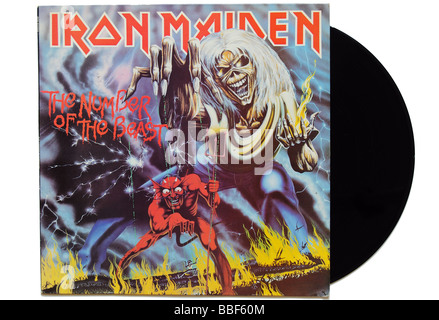 Iron Maiden Le nombre de la bête album Banque D'Images