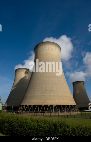 Les tours de refroidissement Drax Banque D'Images