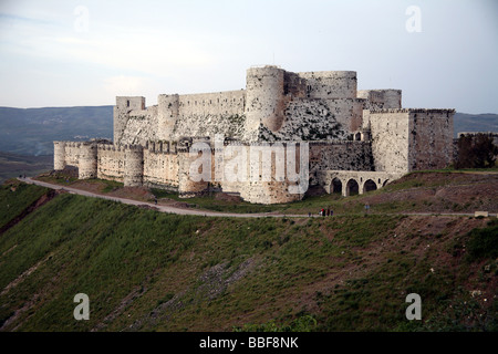 Château des croisés, Krak des chevaliers, en Syrie Banque D'Images