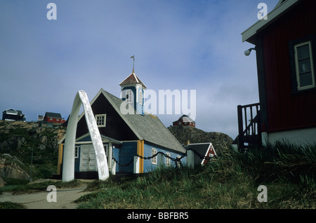 L'église et musée de Sisimiut Holsteinborg (ouest du Groenland), Banque D'Images