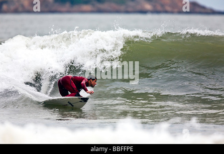 La Chine, la Province de l'île de Zhoushan, Zejiang, surf, Xavier Leroy (FRA) Banque D'Images