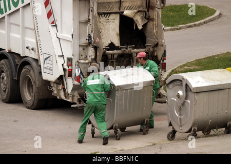 Déchets collecte des déchets ordures municipales Banque D'Images