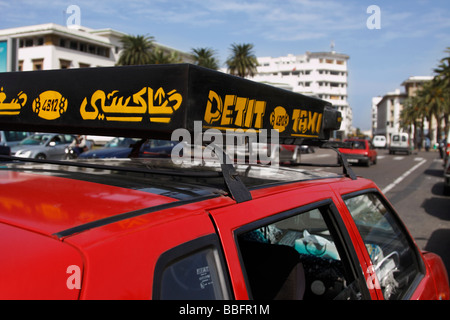 Afrique, Afrique du Nord, Maroc, Casablanca, Place des Nations Unies, Place des Nations Unies, en Taxi Banque D'Images