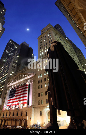 Wall Street, Lower Manhattan, New York City, New York, USA, United States of America Banque D'Images