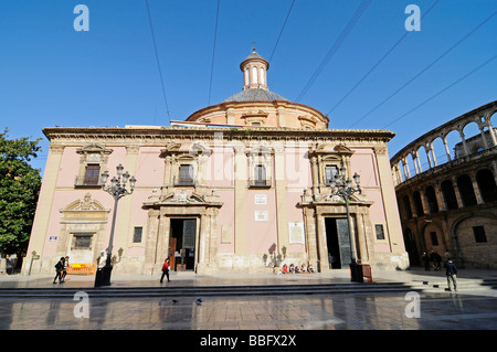 Basilique Virgen de los Desamparados, Plaza de la Virgen, Valencia, Spain, Europe Banque D'Images