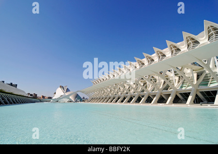 Museo de las Ciencias, Musée Principe Felipe, L'Hemisferic, cinéma Imax, le planétarium, le musée, Ciudad de las Artes y de las Cie Banque D'Images