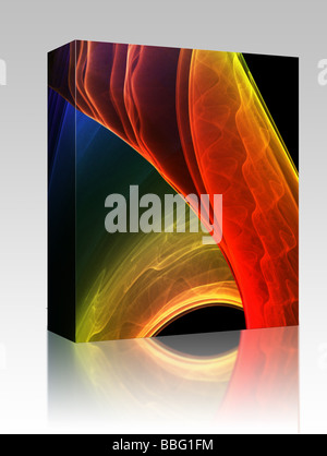 Progiciel box Abstract wallpaper illustration de l'énergie coulant ondulées Banque D'Images