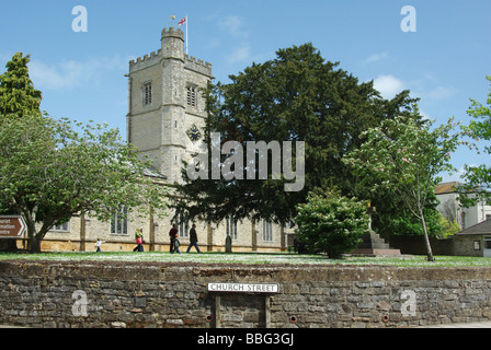 Le ministre de l'église St Mary The Virgin en Axminster, Devon UK Banque D'Images