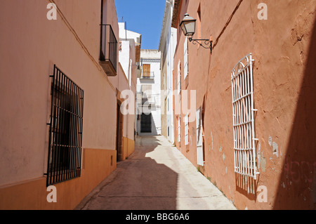Ruelles, orange, coloré, vieille ville, Javea, Costa Blanca, Alicante, Espagne, Europe Banque D'Images