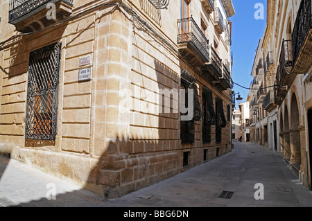 Rues étroites, vieille ville, Javea, Costa Blanca, Alicante, Espagne, Europe Banque D'Images