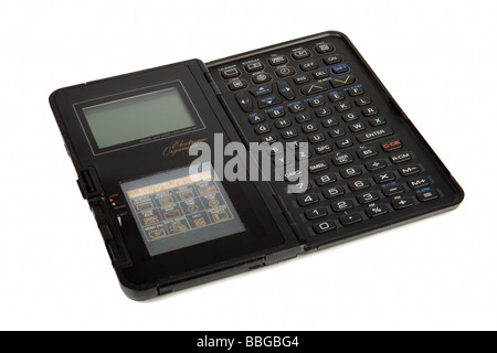 Old style personal electronic organizer isoler on white Banque D'Images