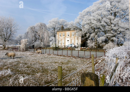 Ferme de fortes gelées dans le Yorkshire Banque D'Images