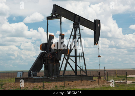 Pompe à huile dans le Texas Panhandle Banque D'Images