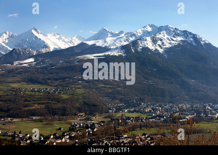 France;Pyrénées;Vallée d'aure de St-Lary Soulan iii- village.Au début du printemps. Banque D'Images