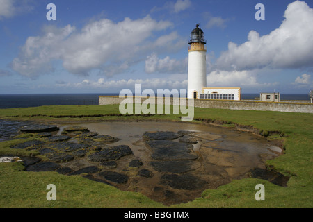 Noup Head Lighthouse sur Westray, îles Orkney, Ecosse Banque D'Images