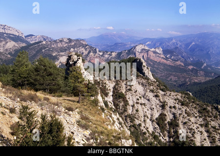 Espagne Catalogne;;Sierra de Boumort depuis le Col de Boixols ; Banque D'Images