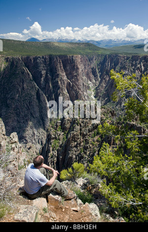 Point de vue de Warner le Parc National Black Canyon of the Gunnison Colorado USA Banque D'Images