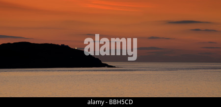 St Abbs Head au coucher du soleil Banque D'Images