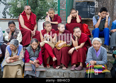 Peuple tibétain. McLeod Ganj. Dharamsala. L'Himachal Pradesh. L'Inde Banque D'Images