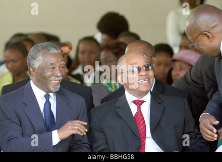 Photo fichier nSouth Président Sud-Africain Thabo Mbeki, le vice-président Jacob Zuma et l'ANC Congrès national africain Banque D'Images