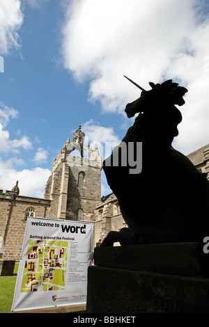 Le mot Festival tenu à l'Université d'Aberdeen, Écosse, Royaume-Uni Banque D'Images