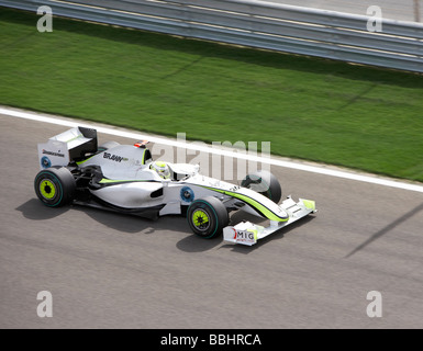 Jenson Button au volant de sa Brawn GO au Grand Prix de Bahreïn 2009 Banque D'Images