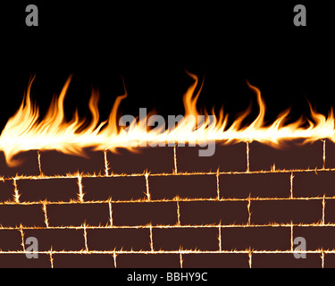 Illustration conceptuelle d'un pare-feu Banque D'Images