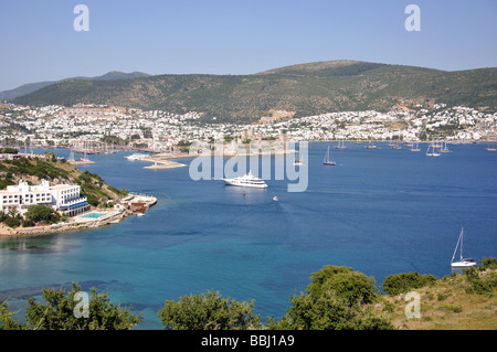 Vue sur le port, Bodrum, province de Mugla, République de Türkiye Banque D'Images