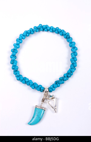 Blue Coral Thomas Sabo charm bracelet en argent sterling avec charme v Banque D'Images