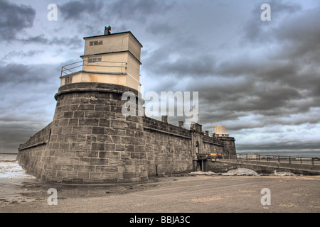 Fort de HDR Perchaude Rock à New Brighton, Wallasey, le Wirral, Merseyside, Royaume-Uni Banque D'Images