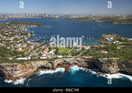 L'écart Watsons Bay et le port de Sydney Sydney New South Wales Australie aerial Banque D'Images