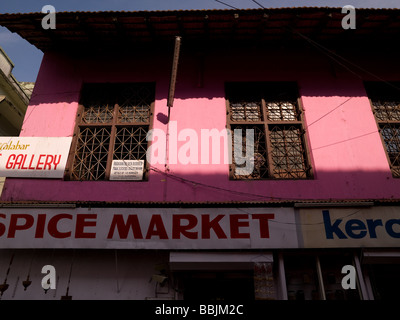 Marché aux épices à Jewtown, Cochin, Kerala, Inde Banque D'Images