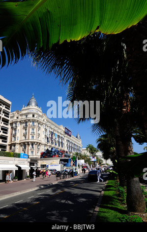 Le Palace Hôtel 'Carlton' ; l'un des hôtels appréciés par des célébrités à Cannes pendant le festival, à Cannes, France. Banque D'Images