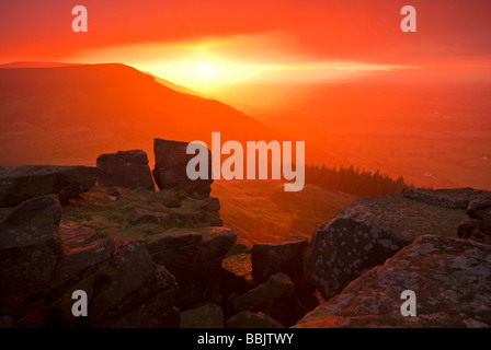 Vue sur le Cleveland Plain du Wainstones dans le North Yorkshire Moors UK GB EU Europe Banque D'Images