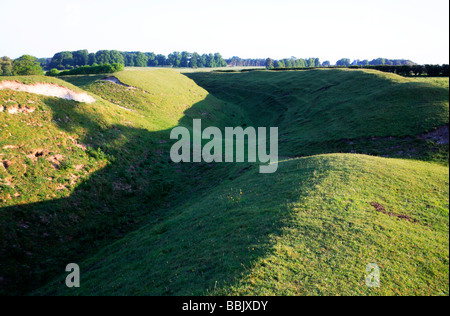 Warham fort Camp Hill près de Wells-next-the-Sea, Norfolk, Royaume-Uni. Banque D'Images