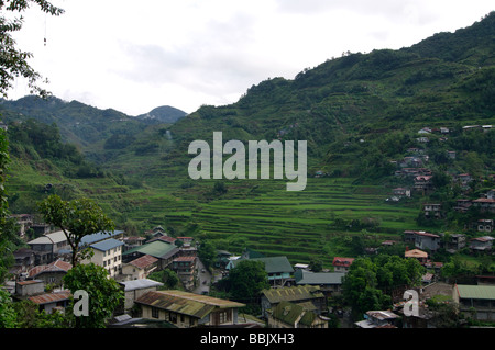 Les terrasses de riz de Banaue Banaue, Ifugao,, nord-Luzon, Philippines Banque D'Images