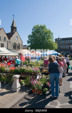 Fleur et Petit Marché français Mai 2009 Bury St Edmunds Banque D'Images