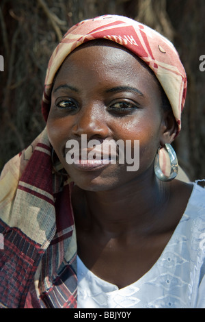 Portrait d'une femme à Quelimane Mozambique Banque D'Images