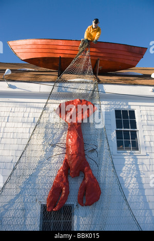 Restaurant de fruits de mer, protections extérieures Wellfleet, Massachusetts Banque D'Images