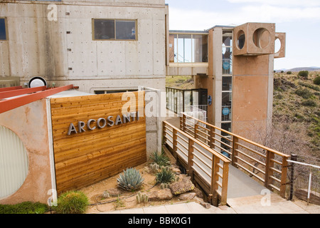 Communauté de vie expérimental Arcosanti Cordes Junction, Arizona Banque D'Images