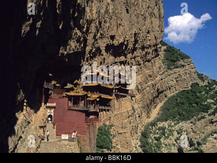 Mlily Hanging Temple (Xiankong Si) dans la province de Shanxi. Banque D'Images