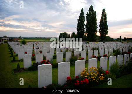 Cimetière militaire britannique de Tyne Cot Ypres Ypres, Belgique Banque D'Images
