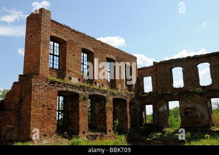 Ruines du château Teutonique dans Szymbark, Warmian-Masurian Voivodeship, Pologne Banque D'Images