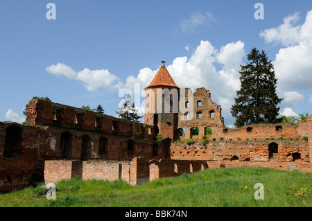 Ruines du château Teutonique dans Szymbark, Warmian-Masurian Voivodeship, Pologne Banque D'Images