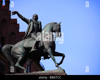 Pologne Cracovie Wawel Tadeusz Kosciuszko statue Banque D'Images