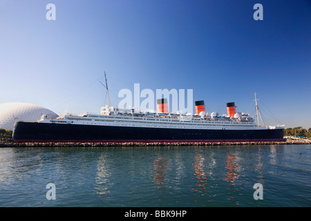 Queen Mary historique de Long Beach Californie Banque D'Images