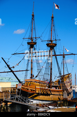 Le navire Mayflower II, Plymouth, Massachusetts, USA Banque D'Images